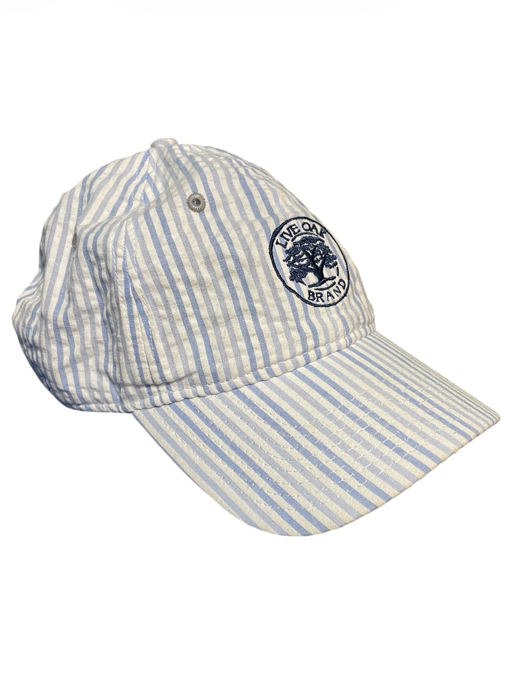 Men's Live Oak Brand Seersucker Hat Cap Southern Summer